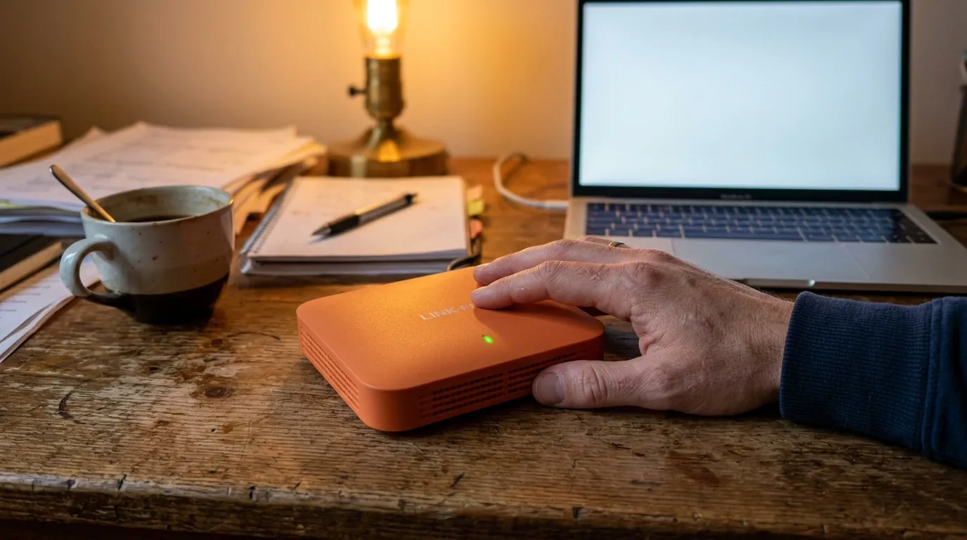 Changer mot de passe admin box Orange : guide Main tenant disque dur orange sur bureau de travail